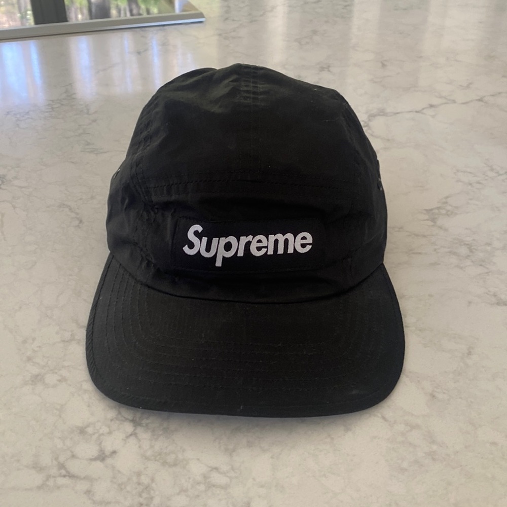 Black supreme camp cap